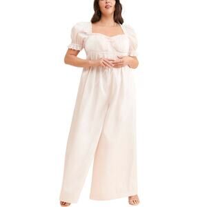 Selkie Seashell Pink Wide Leg Jumpsuit Plus Size 5X